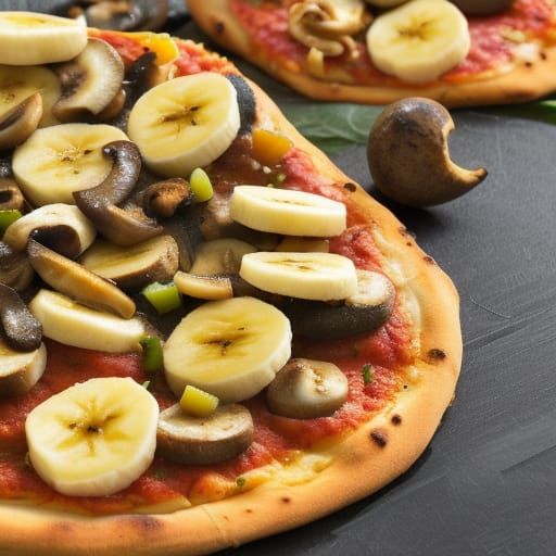 AI-Generated Pizza with Unconventional Toppings