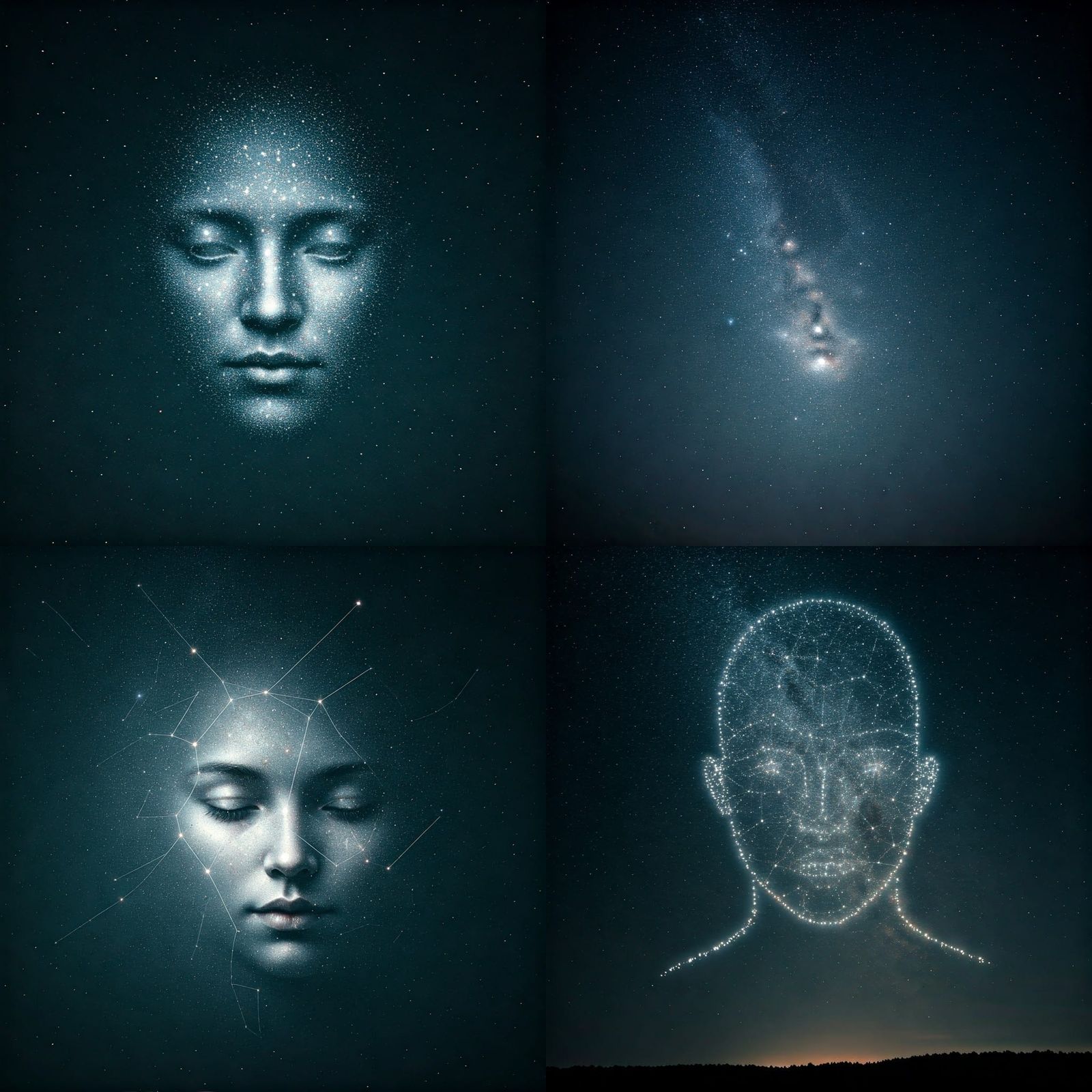 Celestial Face: Stars Form a Human Visage
