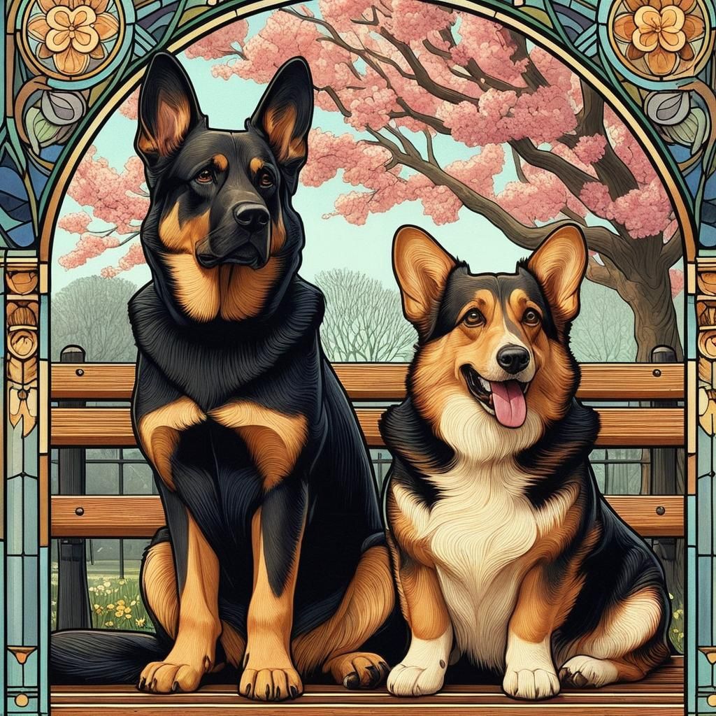 Stella and Daisy: An AI-Generated Image