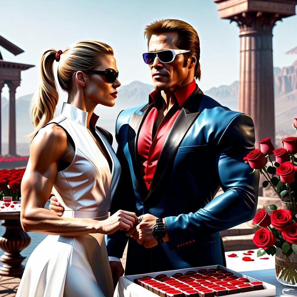 Sonya Blade and Johnny Cage Valentine's Day