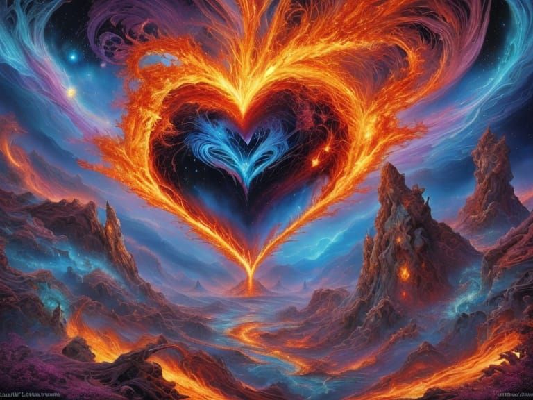 Magical Cosmic LoveBomber Explosion in Vibrant Colors