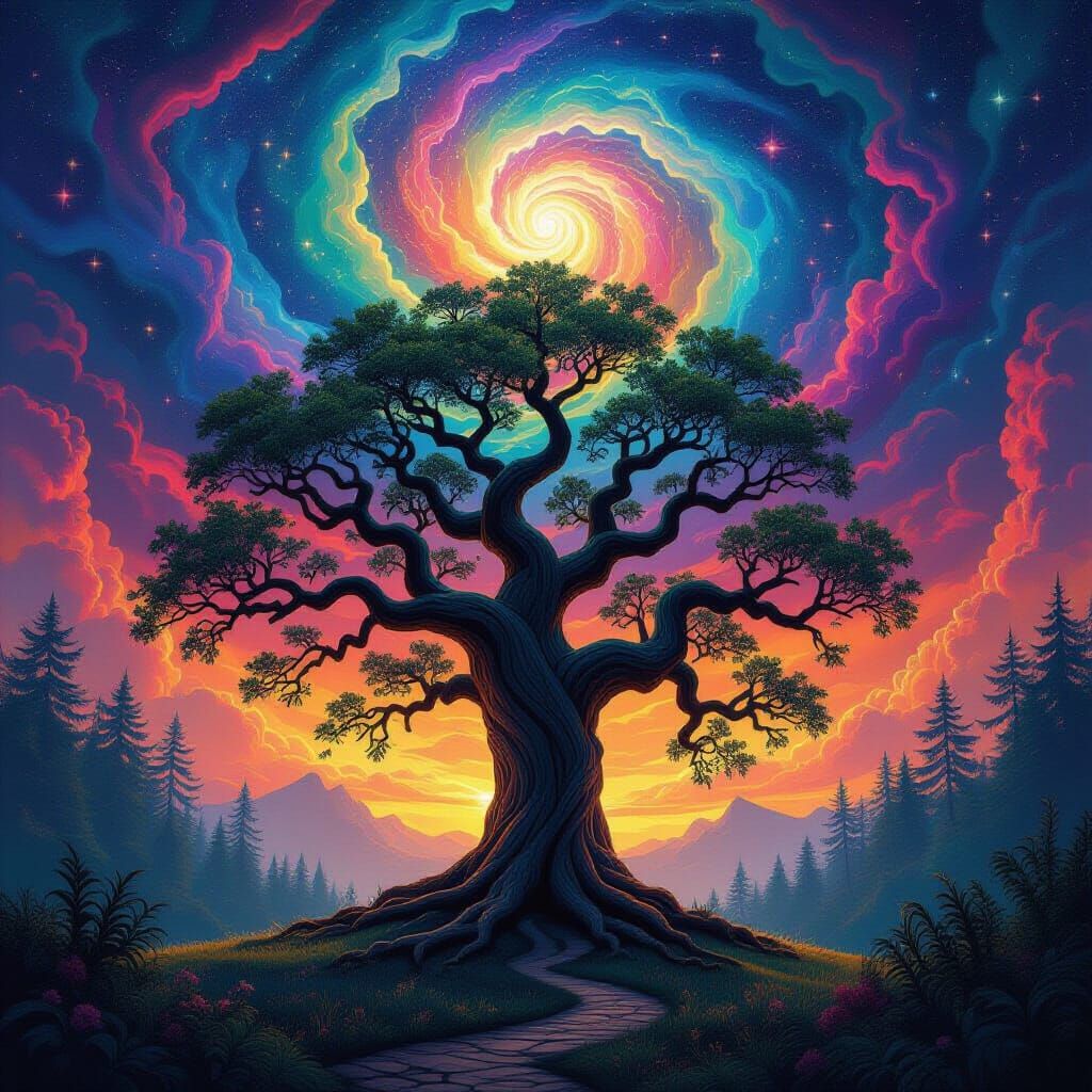Psychedelic Forest: A Tree of Dark Fantasy
