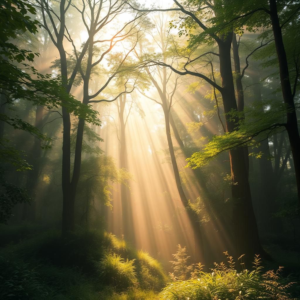 Ethereal Forest Landscape in a Surreal Style