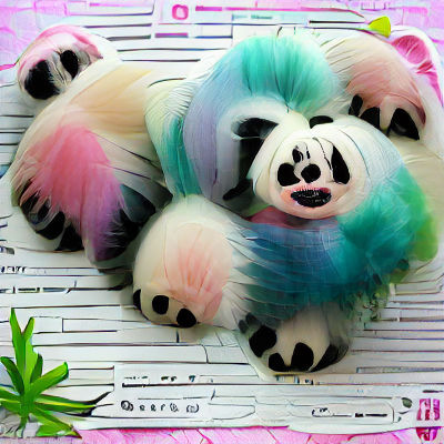 Pastel Panda: A Fluffy, Colorful AI Creation