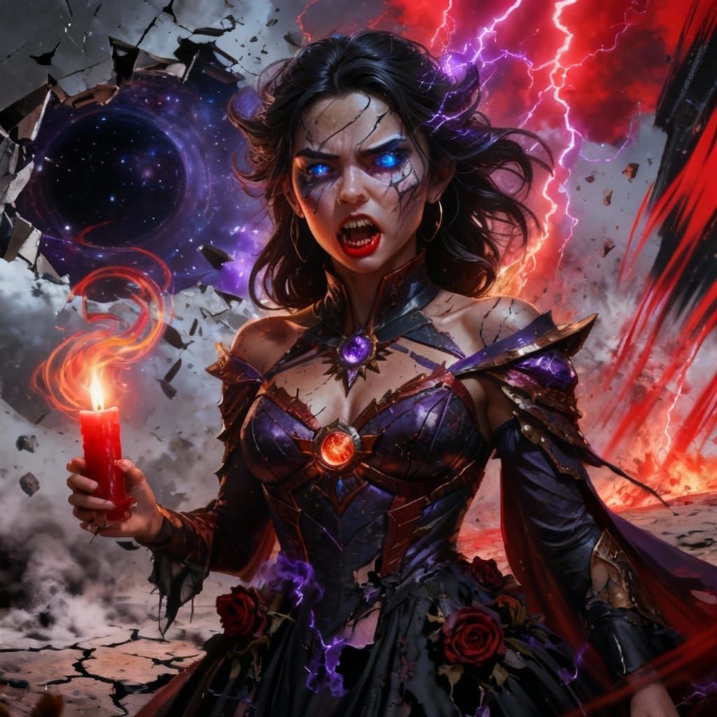 Cosmic Champion Unleashes Fiery Destruction