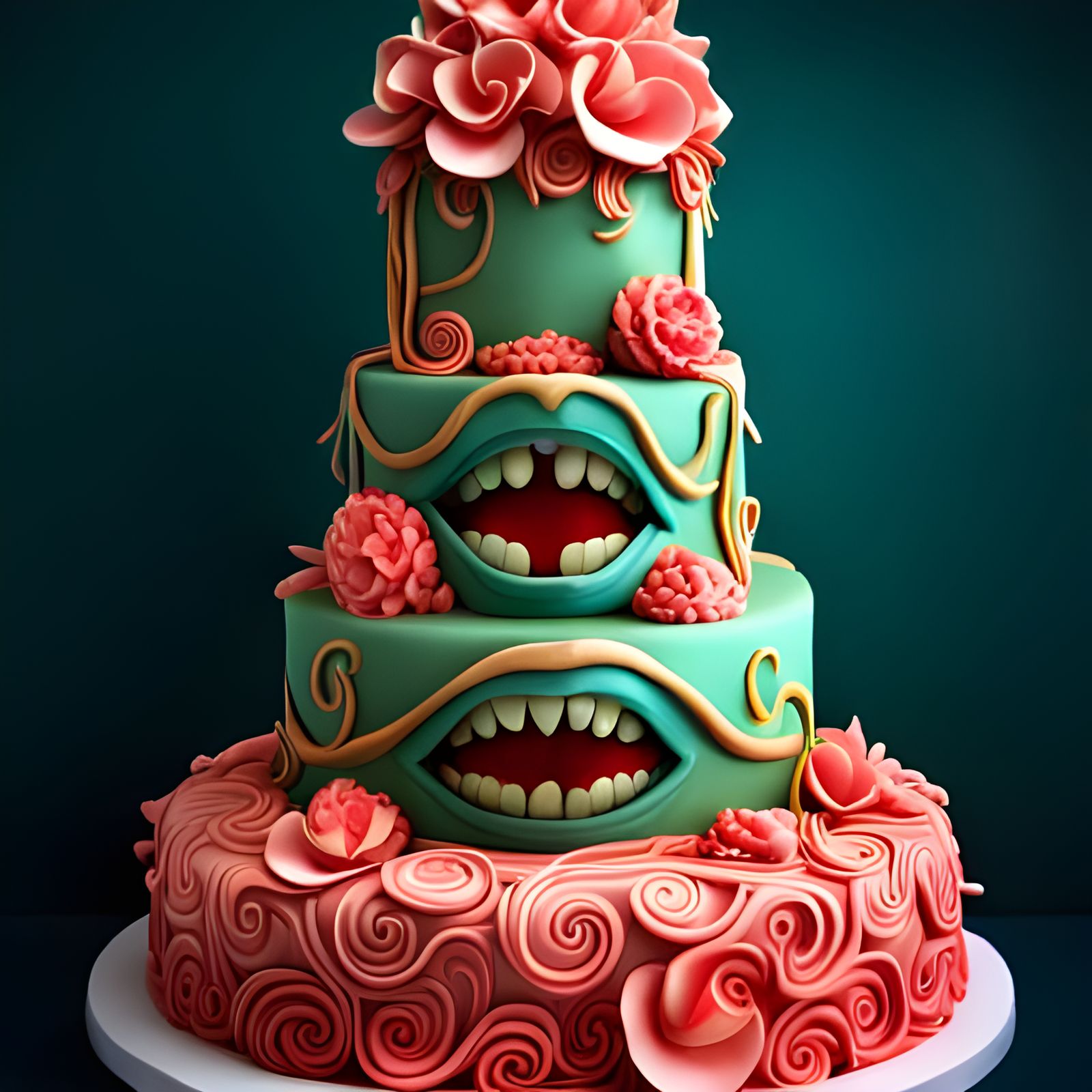 Mimic Wedding Cake Monster Digital Art