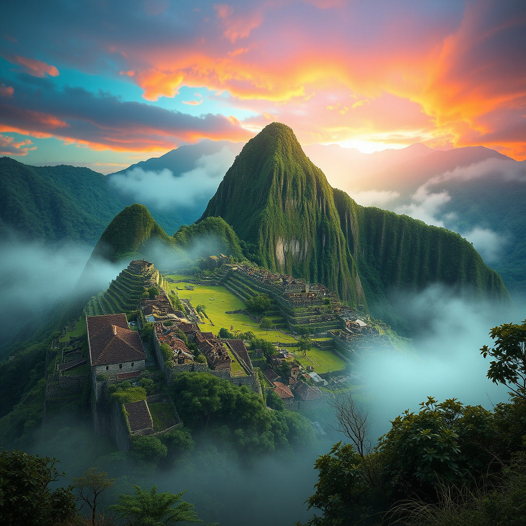 Mystical Andean Cityscape in Peru