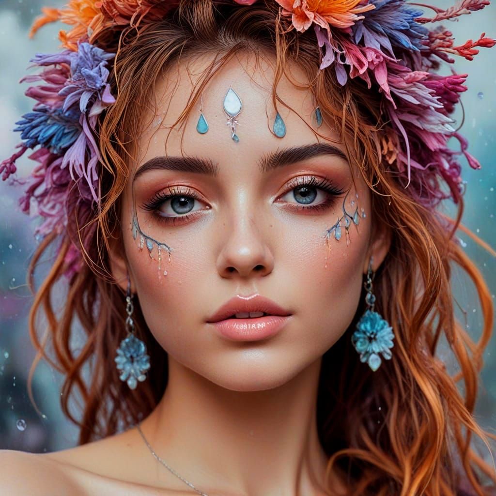 PSYCHEDELIC Hippie Dream 🌙✨,  grevillea🌸, ALCOHOL INK rain...