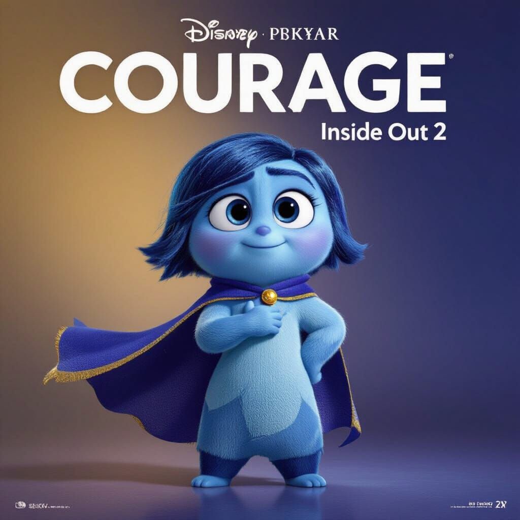 Courage Character Embodies Bravery in Pixar Style
