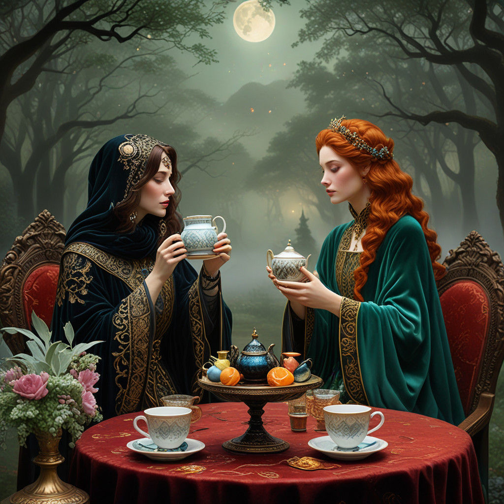 Tarot Queens in Whimsical Harmony