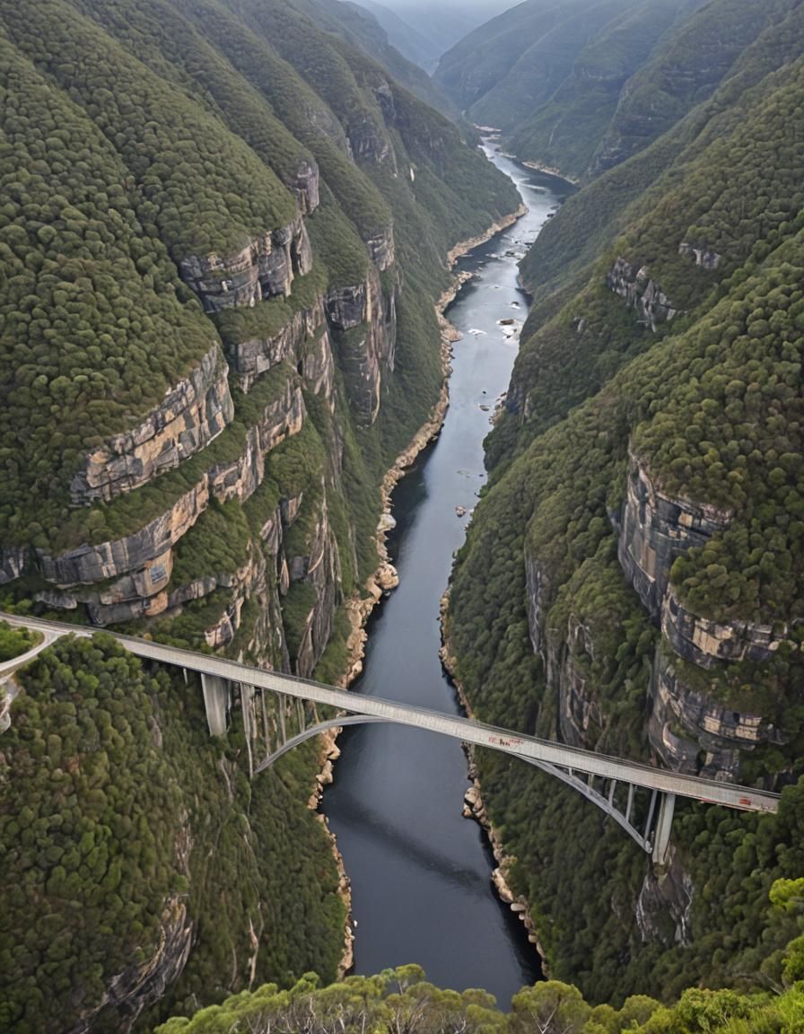 Storms River Gorge and Bridge, South Africa
