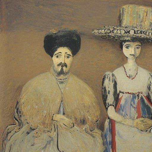 Puppets Held in Hands, Evoking Old Masters