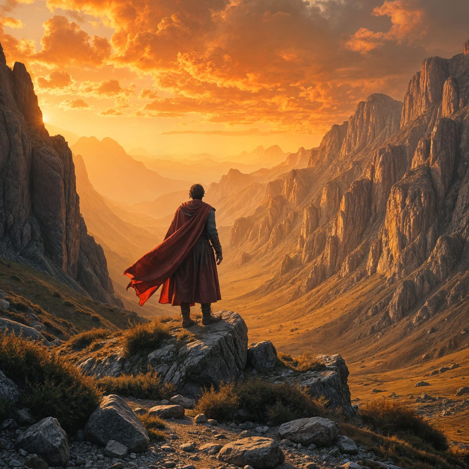 Epic Landscape Painting: Undaunted Fire of Courage