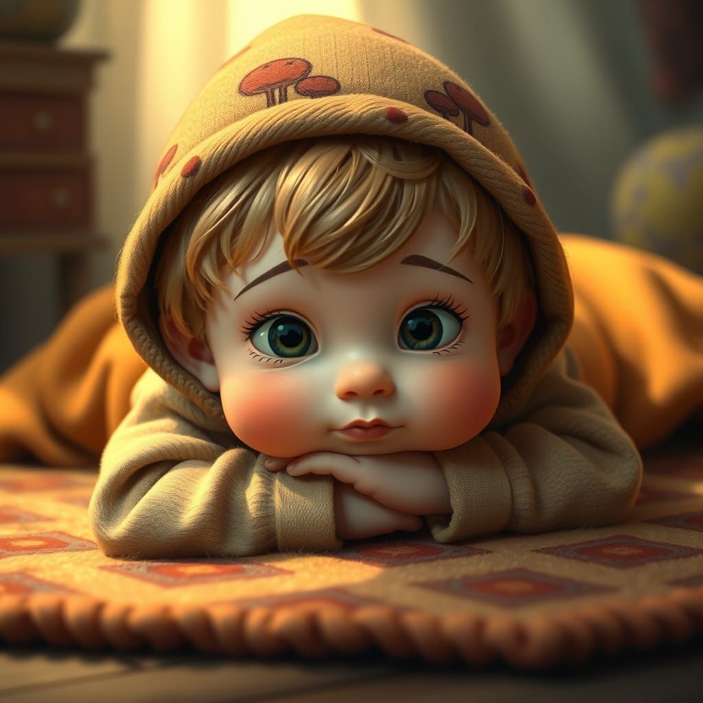 Whimsical Child in Cozy Wonderland