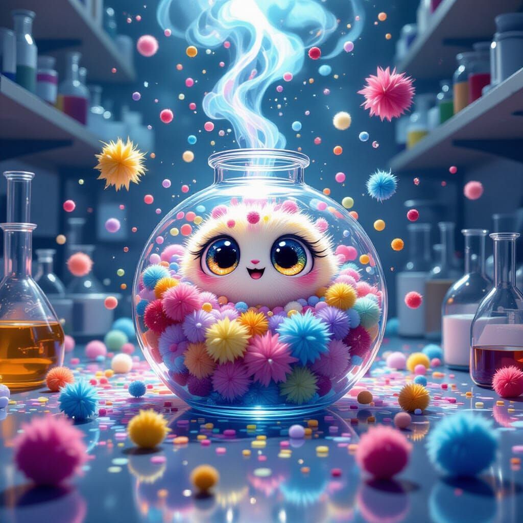 Pompom Creatures Escape Laboratory Experiment