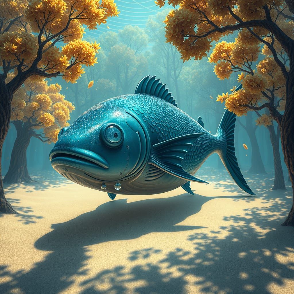 Mermaid Washed Ashore in Endless Desert Seeking Oasis