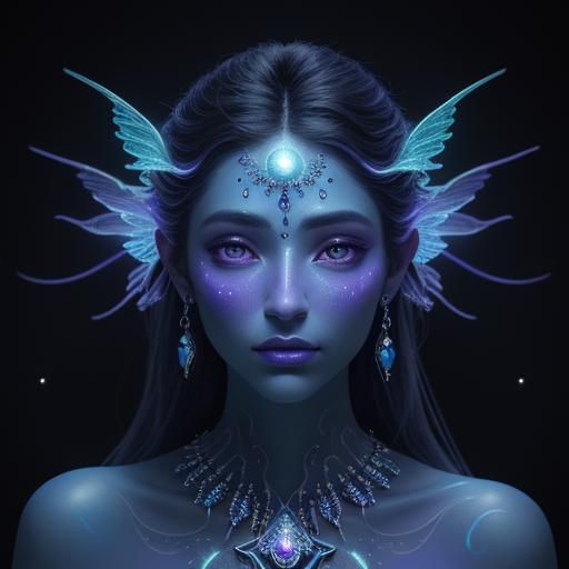 Astral Beauty in Space: A Photorealistic Illustration