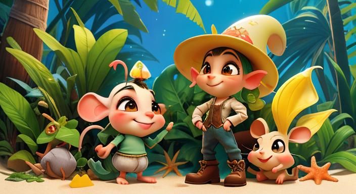 donkey   and a cute mouse