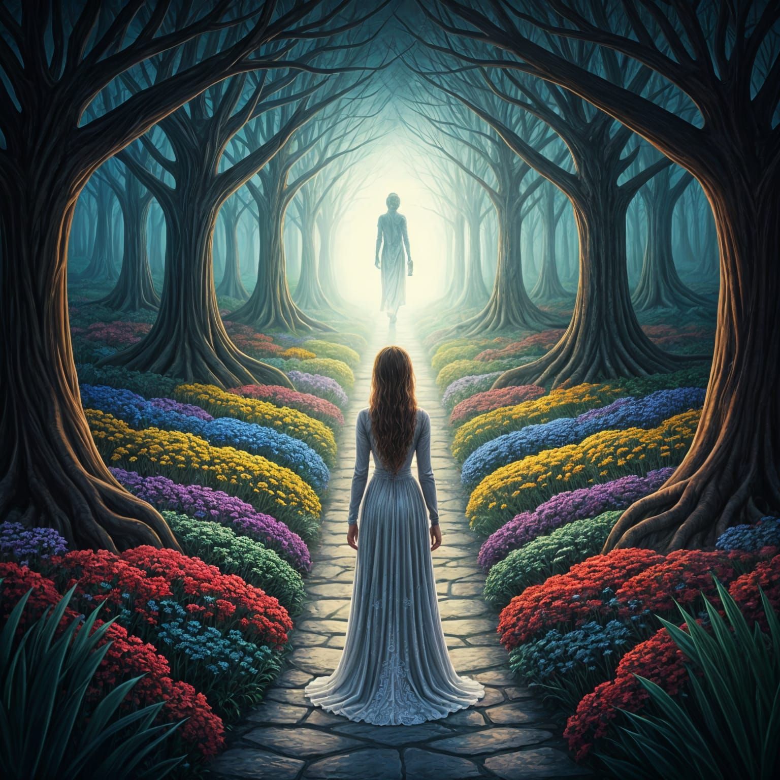 Surreal Graveyard Twilight: A Dreamscape of Life and Death