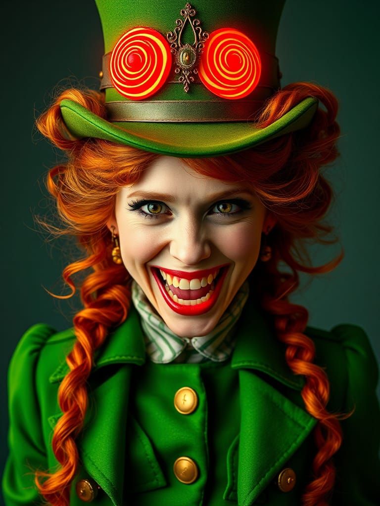 Frenzied Woman with Eyeballs in Hat, Burtonesque