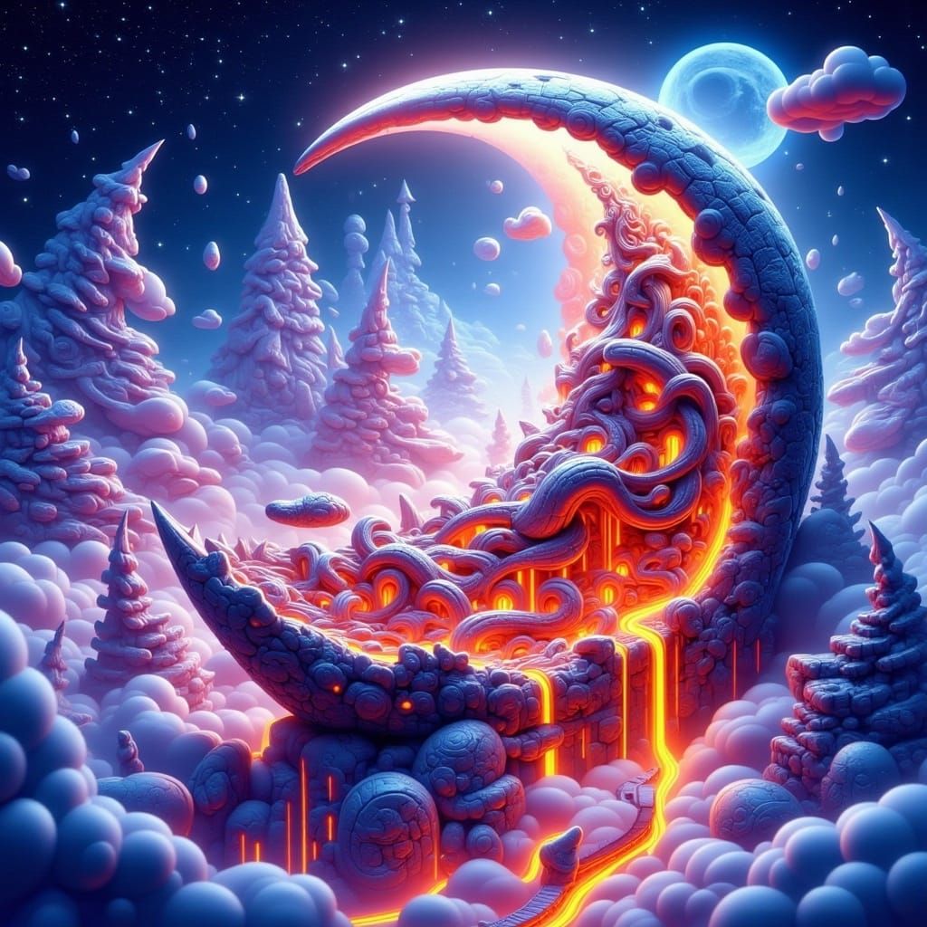 Ethereal Moonlit Sanctuary in Hyper-Detailed Art Style