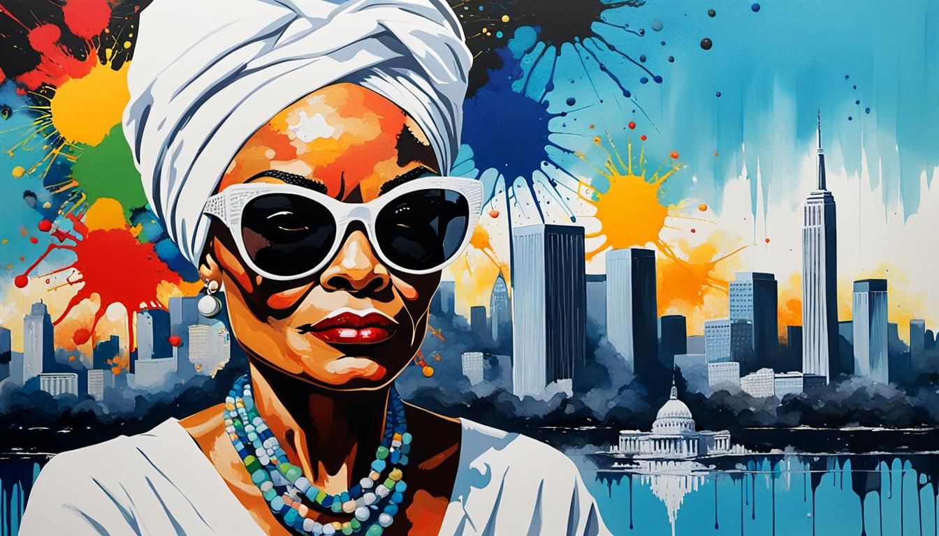 Eartha Kitt Pop Art Portrait in DC