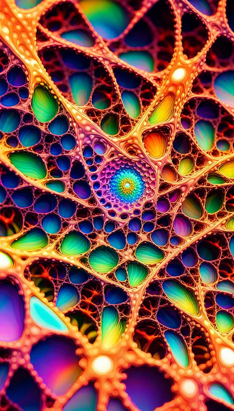 Fractal Crystal Radiance in Geometric Abstract Expressionism