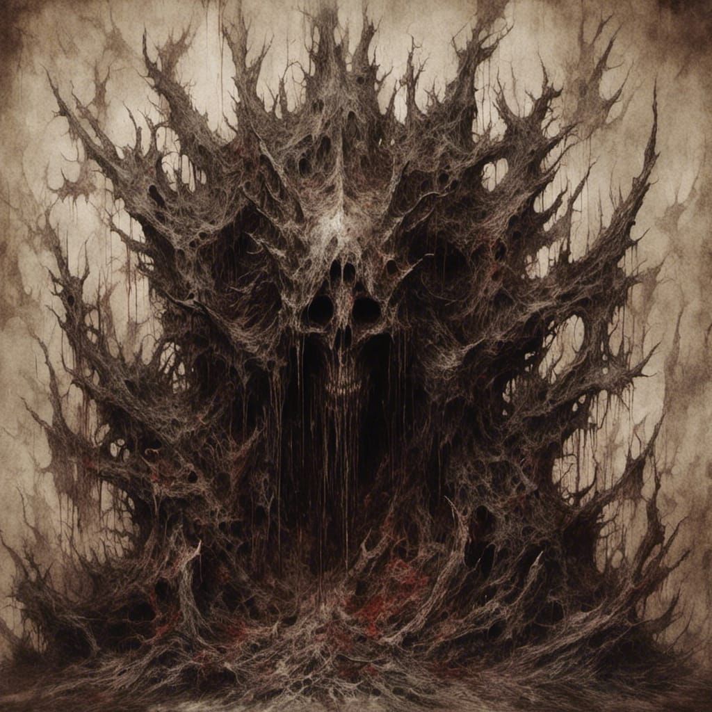 Macabre Black Metal Album Cover Art