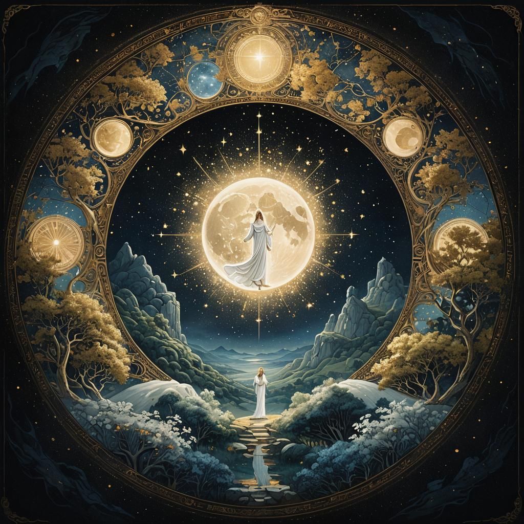 Goddess in White Robes: Neoclassical Fantasy Art