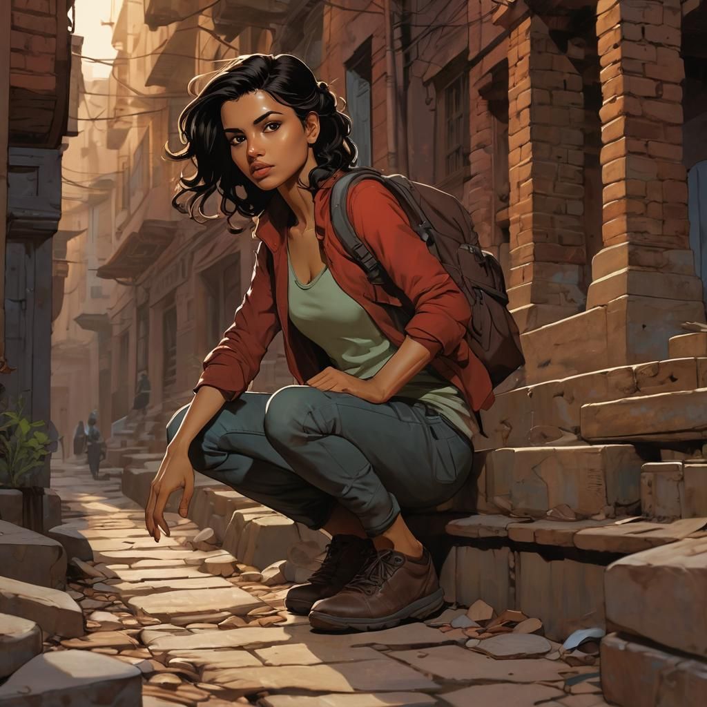 Sonali Bhatt: Striking Adventurer in Ink Wash Art Style