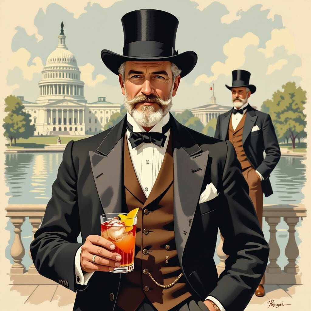 Gin Rickey Cocktail in 1880s Washington with Colonel Rickey