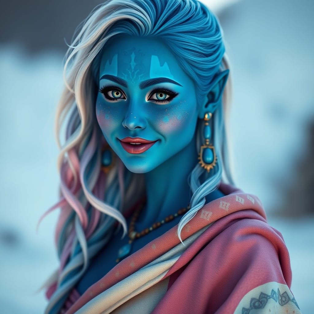 Cerulean Goddess of the Frozen Realm