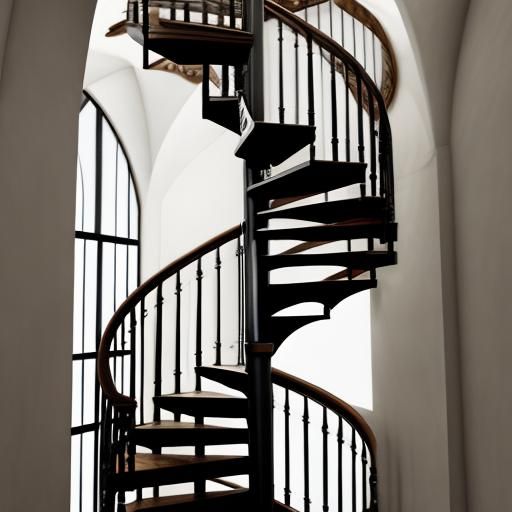 Grand Spiral Staircase AI Generated Image