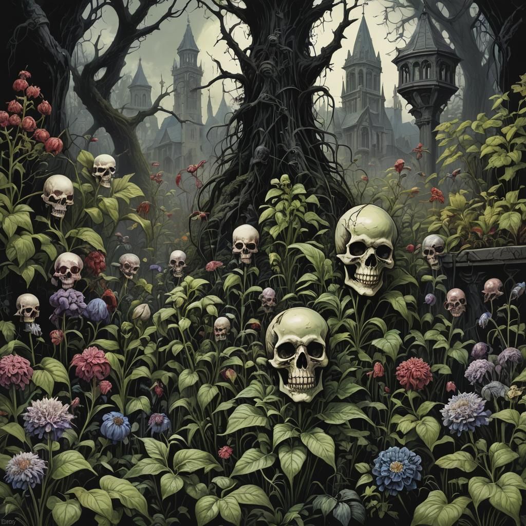 Sinister Gothic Poison Garden Horror