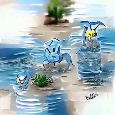 Cartoon Water Pokémon Illustration