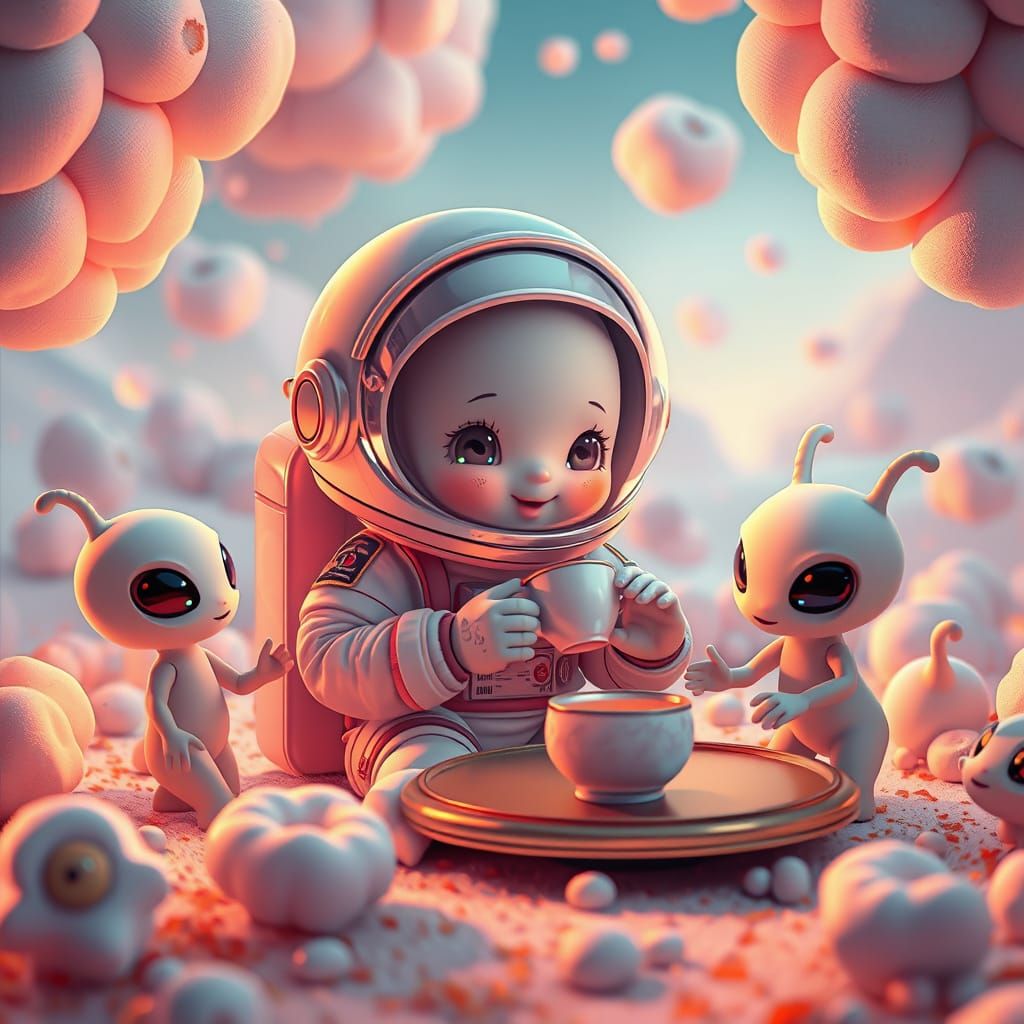 Enchanting Marshmallow Dreamscapes in Whimsical Fantasy Art