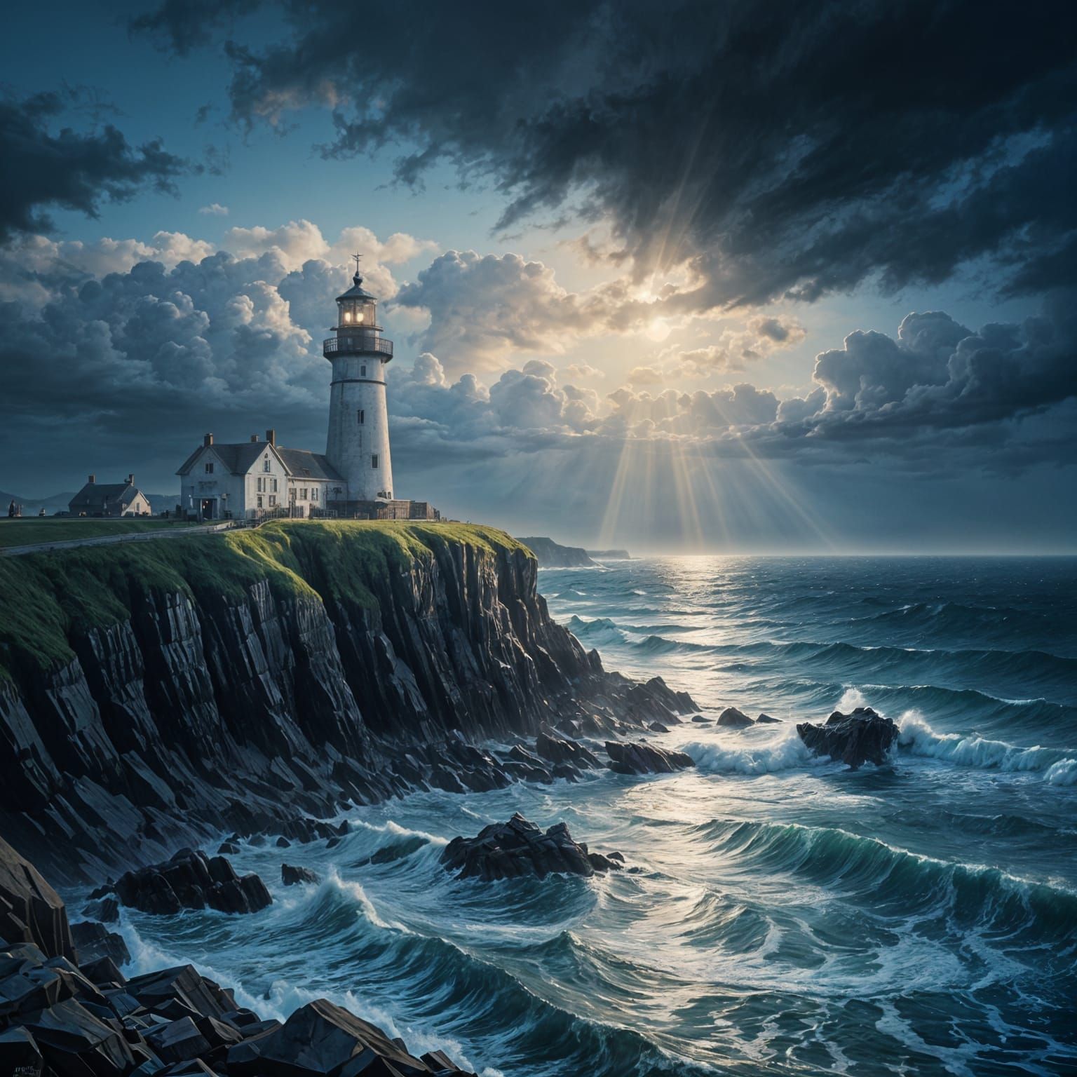 Waves Crashing Against Cliffs: A Coastal Scene