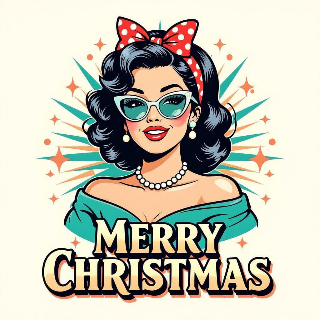 Vintage Woman Illustration in Neo-Traditional Tattoo Comic S...