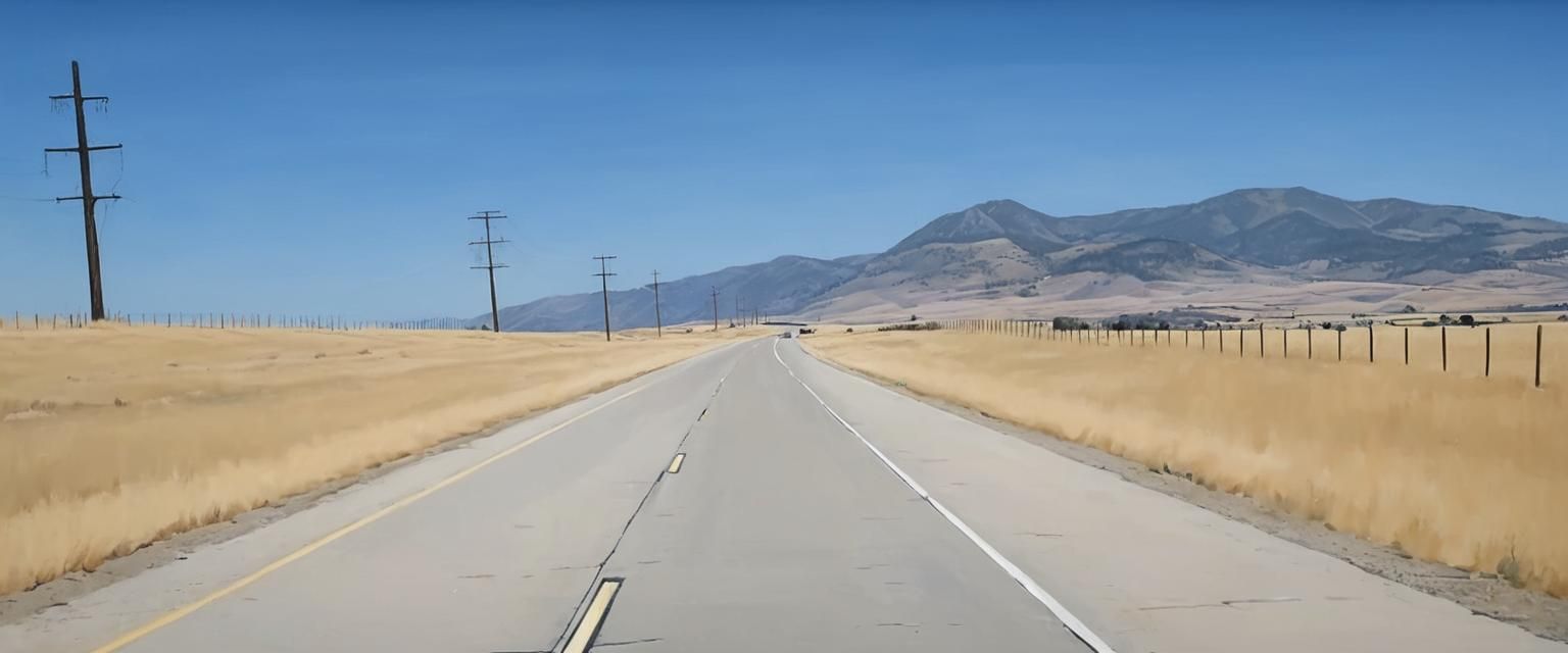 Idaho Highway: Hyper-Realistic Oil Painting Landscape