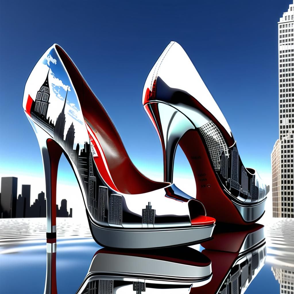 Cityscape High Heels: A 3D Digital Fusion
