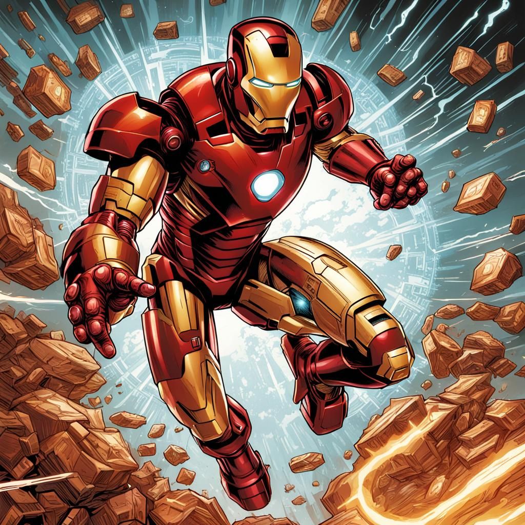 Ironman in Comic Book Art Style