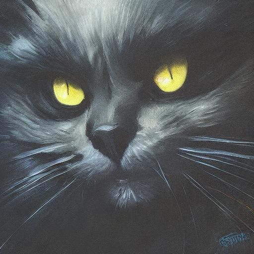 Sinister Cat Eyes in the Dark