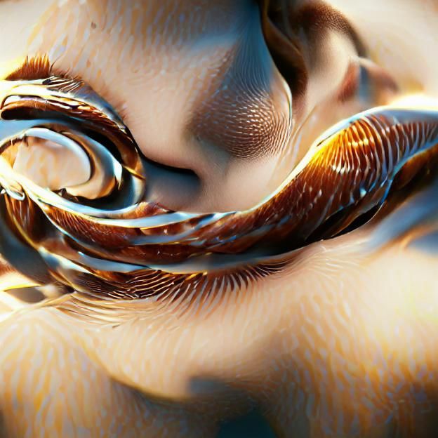 Detailed Nautilus Shell Digital Rendering