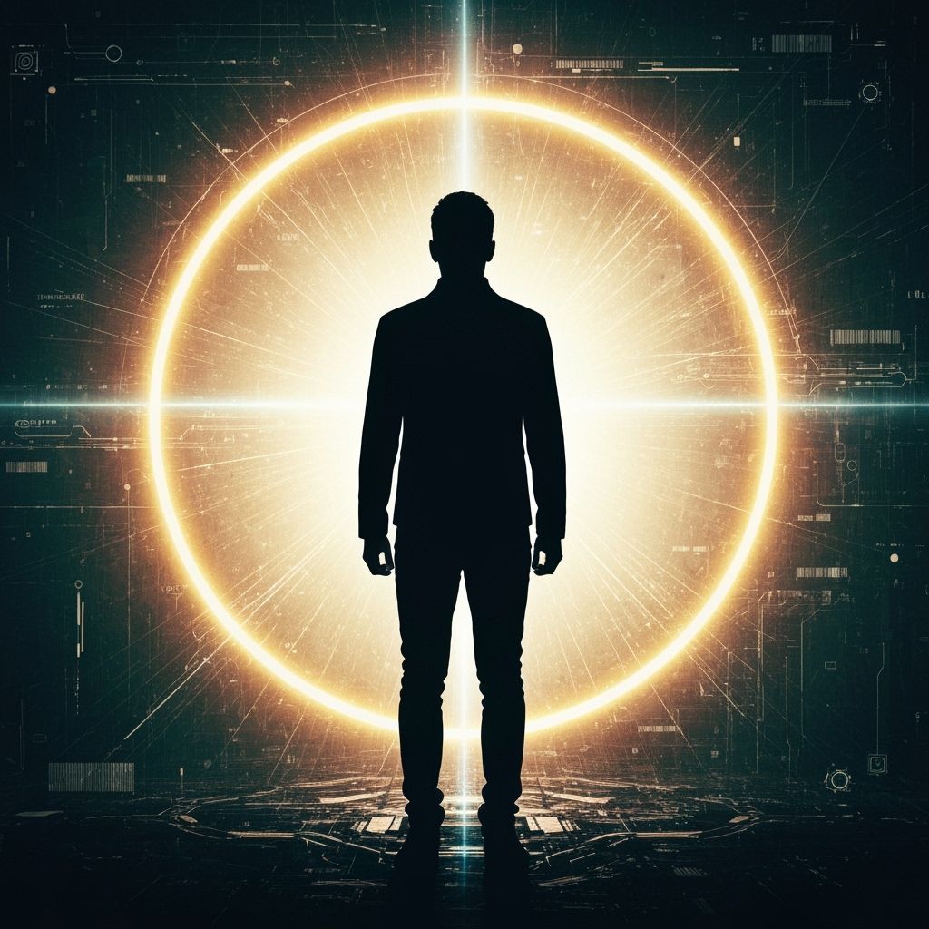 Mysterious Silhouette in Halo of Light