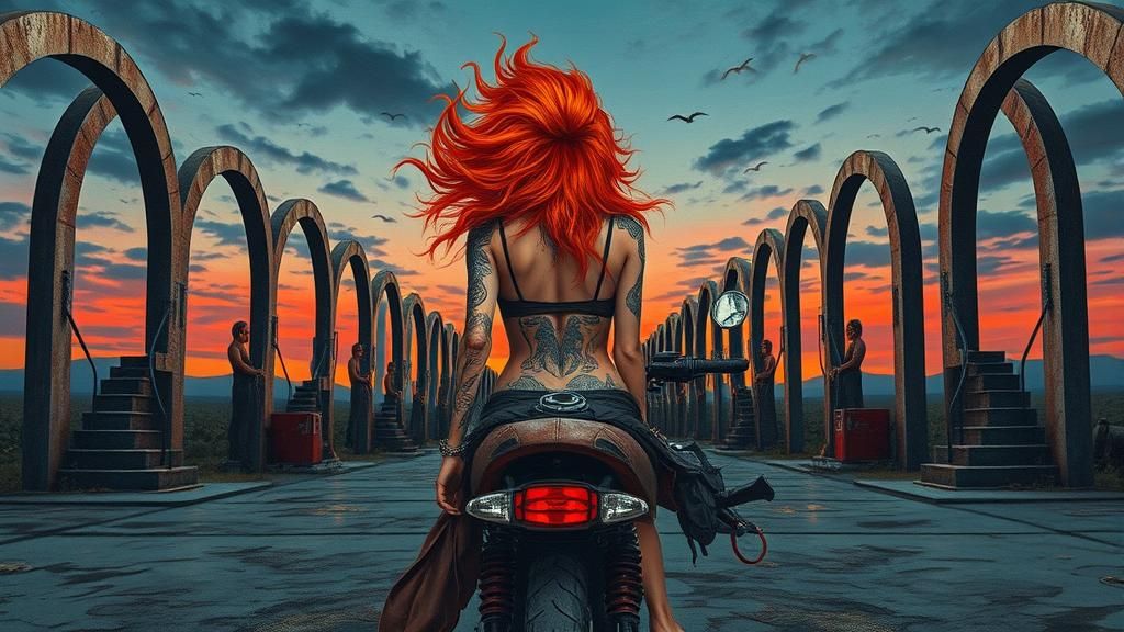 Gothic Rock Queen in Post-Apocalyptic Twilight