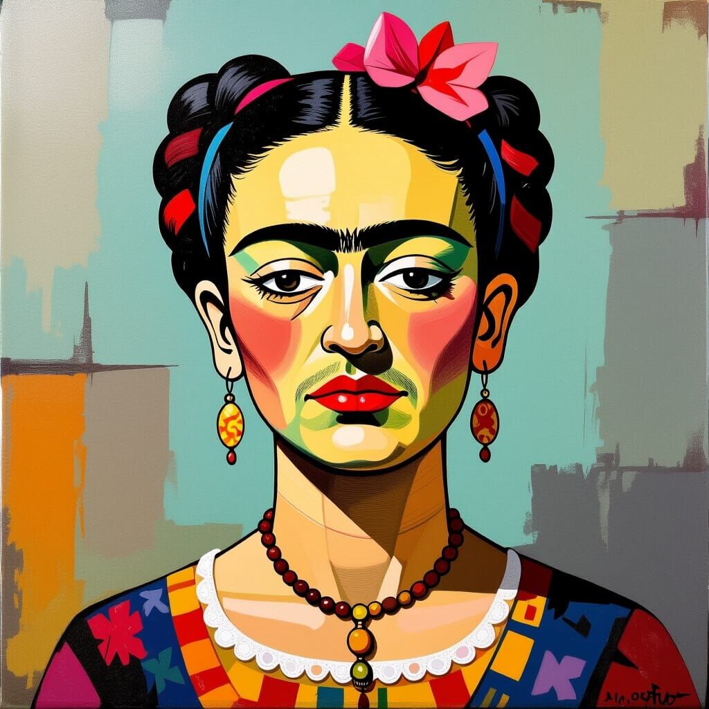 Melancholic Gummy Woman: An Acrylic Painting of Depression