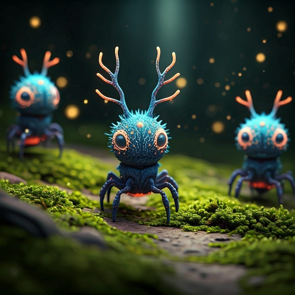 Aether Creatures with Bioluminescent Details