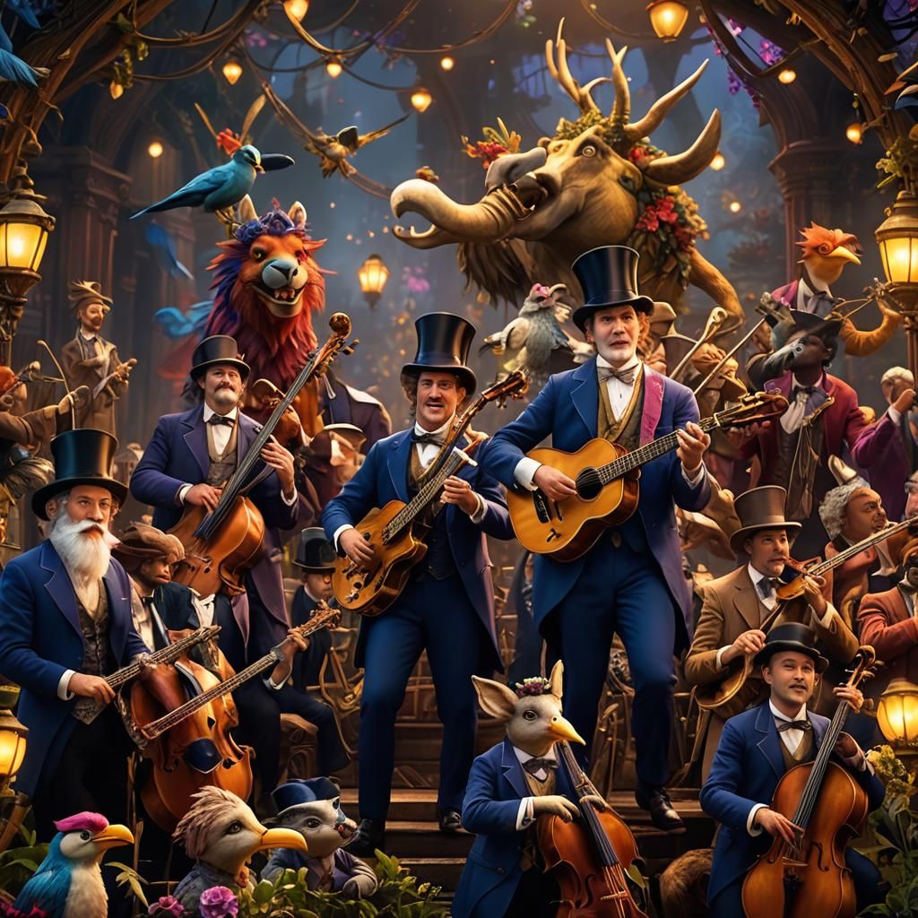 Mythical Ragtime Band: A Photorealistic Masterpiece