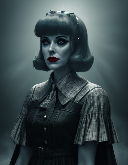 Epic 1950s Horror Show Sugar Cult in Cinematic Digital Paint...