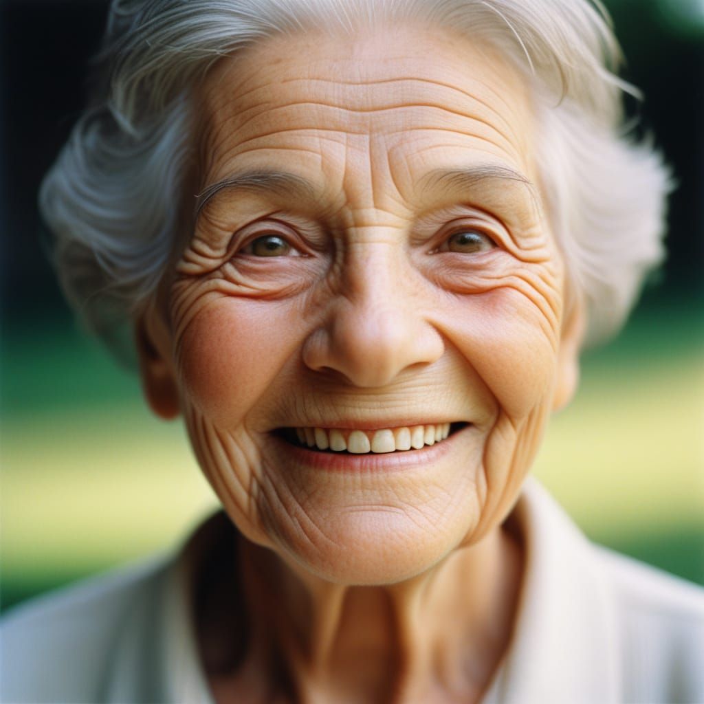 Elder Woman Smiling: Portrait Photography in Soft Light